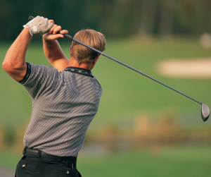 Man golfing